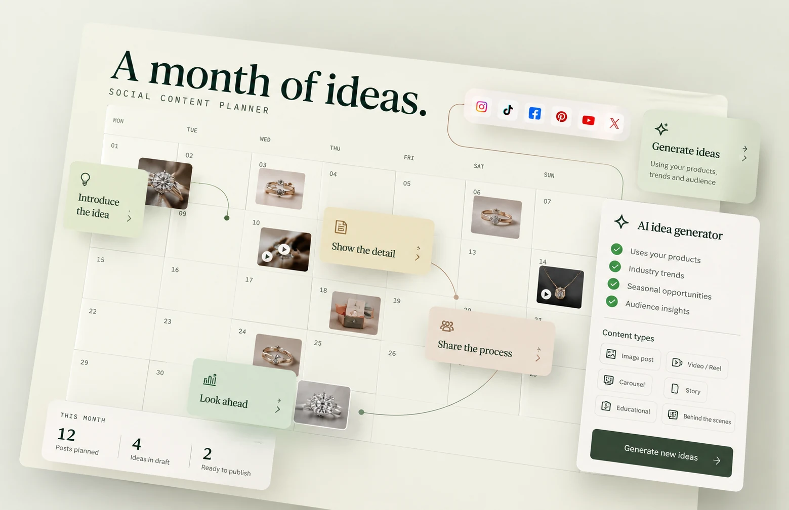 Owner-selected editorial month-of-content planning composition.